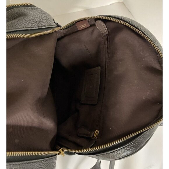 COACH Women's997 Small Backpack Pebbled Black Leather adjustable  EUC - Picture 10 of 16